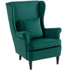 Wingback Chair, Modern Accent Chair for Living Room Bedroom, Green