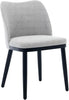 2-Piece Dining Chairs w/ Linen or Velvet Padded Seats, Wood Legs+High Back