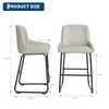 Bar Stools Set of 3/4 PU Leather 24 Inch Height Bar Chairs With Backrest