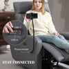 Electric Recliner Armchair with Phone Holder, USB, Reclining Chair, Grey