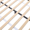 4ft6 Double Slatted Bed Frame, Headboard with Charging Port and Lighting Grey