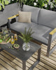 2Pcs Aluminum Patio Armchairs Set Thick Cushion Outdoor Garden Sofa Chairs