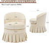 Mid-Century Modern Accent Armchair, Compact Space-Saving Chair 300lb Capacity