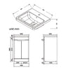 500mm High Gloss White Bathroom Storage Vanity Unit Sink Floor Standing Cabinet
