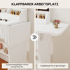 Dressing Table With Large Mirror & Size Folding Board Makeup Desk Vanity Ifnymi