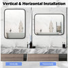 Aluminum Framed Wall Mounted Mirror Bathroom Vanity Mirror 70 cm x 50 cm