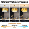 Gold Crystal Chandelier Modern Flush Mount Ceiling Light Fixture Luxury Lighting