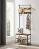 Coat Rack with Shoe Storage, Hall Tree, Coat Stand with Bench, HSR411B01