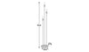 Exposed Bulb 3 Light Floor Lamp Black Modern Industrial Living Room