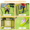 4-in-1 Toddlers Swing Set Outdoor Metal Playset Kids Backyard Playground