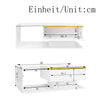 90cm Modern Glass Coffee Table Center Table With LED Light Storage Compartment