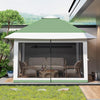 12x12FT Pop-Up Canopy with Mosquito Netting Outdoor Patio Canopy Tent Waterproof