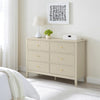 Large 6 Drawer Chest of Drawers Hales Taupe Range minimalist modern beige