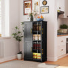 Kitchen Cupboard Cabinet Bathroom Floor Storage Cabinet-Black