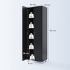 Modern Utility Storage Organizer Double Door Tall Storage Cabinet-Black