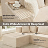 Boneless Couch Compressed Boneless Sofa L-Shap Modular Sectional w/ Left Chaise