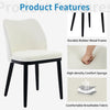 2-Piece Dining Chairs w/ Linen or Velvet Padded Seats, Wood Legs+High Back