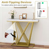 Gold Console Table Modern Sofa Table-White