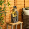 Water Fountain Feature Solar Powered Garden Ornament LED Outdoor Statue Lights