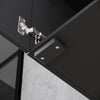 Black 200cm High Gloss TV Stand Storage Cabinet Cupboard Unit with RGB LED Light