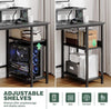 120CM Computer Desk with 4 Fabric Drawers, Gaming Desk with Power Outlets,