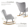 Relax Rocking Chair Armchair Nursery Nursing Seat Wooden Runners Thick Padding