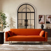 Dusk Hudson Bright Orange & Gold Effect Click Clack Sofa Bed RRP £699
