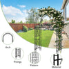 Metal Decorative Garden Arch with Ground Spikes Climbing Plant Support Trellis