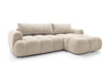 48h Delivery L-Shaped Sofa Bed Storage Springs Very Soft Boucle Fabric Beige