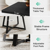 80cm Black Square Dining Table, Industrial Small Kitchen Table with Metal Base