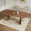 Extendable Table, 160(200)x90cm, Oval Dining Table for 6-8 Seater, Walnut Finish