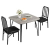 Dining Table Set for 2 with Cushioned Chairs,Grey Compact Kitchen Table Set
