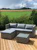 Victoria Rattan Garden Furniture Corner Sofa Lounge Set In/Outdoor Extra Wide