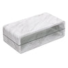Xono High Gloss Coffee Table With Shelf In Magnesia Marble Effect