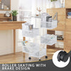 6 Tier Kitchen Rotating Storage Trolley Cart Utility Vegetable Mobile Shelf Rack