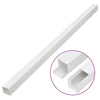 150x50mm White PVC Cable Trunking - 10m Conduit Cover for Organizing and Q8Q3