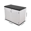 975L Outdoor Storage Box Garden Patio Plastic Chest Container Multibox with Base