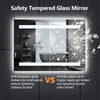 LED Bathroom Mirror with 3 Mode Lights Demister Illuminate Touch Sensor Anti-fog