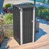 BIRCHTREE Garden Shed Pent Roof 2.6X2.9FT Metal Outdoor Storage Cabinet Anthraci