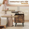 Lift Top Coffee Table Storage Living Room Table 75cm Rustic Brown