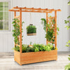 Raised Garden Bed with Arch Trellis