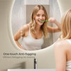 Bathroom Mirror with LED Lights Touch Dimmable Demister Irregular Wall Mounted