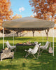 10X10FT Pop Up Canopy Beach Tent Sun Shade with 3 Adjustable Height Sandbags