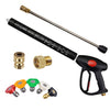High Pressure 4Wheels Washer Surface Cleaning Machine/Sprayer Gun/Telescopic Rod