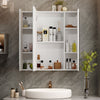 800mm Triple Door LED Bathroom Mirror Cabinet with Light Demister Wall Mounted