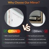 Round Bathroom Mirror with Bluetooth Demister Illuminated 3 LED Lights 600x600mm
