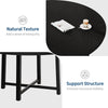 47In Round Dining Table,Kitchen Table for 4 to 6 People with Sturdy Metal Frame