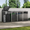 Four Wheelie Bin Storage Metal Store Cover Garden Rubbish Dustbin Keeping 4 Shed