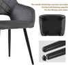 Velvet Dining Chairs Padded Set of 1/2 Metal Legs Kitchen Home Office Multicolor