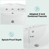 Pedestal Bathroom Sink Compact with Overflow & 3 Pre-Drilled Holes for 4" Faucet
